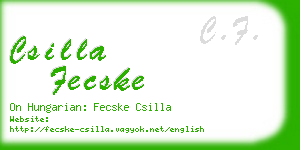 csilla fecske business card